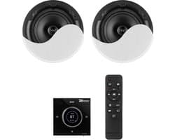 Power Dynamics Powerline B50BSet inbouw versterker met 2 plafondspeakers - 6.5 inch - 2x 25W