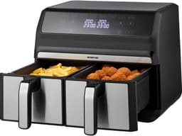 Inventum GF800HLD Dubbele Airfryer XXL - 8L - Dual Cook - Grill- & roosterfunctie - 8 programma's - 80-200 °C - PFAS-vrij - Tot 6 personen - Zwart/RVS — thumbnail 13