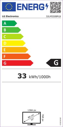 LG 32LM550B - 32 inch - HD ready LED - 2019 - Buitenlands model — thumbnail 2