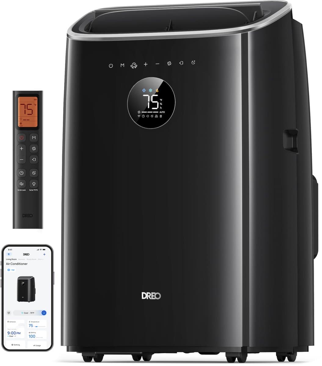 Mobiele airco 7500 BTU stil met app bediening luchtontvochtiger timer voor slaapkamer en kantoor — afbeelding 1