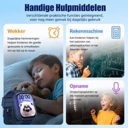 Vashoy T86 - GPS Horloge Kind geschikt - Kinder Smartwatch - Smartwatch Kinderen met HD - camera & Videobellen - voor SIM kaart - 750 mAh Long Battery - IPX7 Waterdicht - SOS Knop - School Mode - Veilige Zones - GPS Tracker - 1 Jaar Garantie - Blauw — thumbnail 5