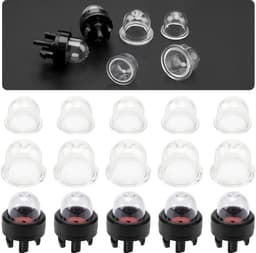 SnelShoppen - 10Pcs Carburetor Primers & 5Pcs Snap Primer Pump - Universele Brandstofpomp voor Grasmaaier, Bosmaaier - 19mm & 22mm - Transparant Rubbe — thumbnail 1