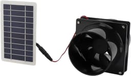 Zonneventilator - Solar Ventilator - Ventilatie Creëren - Energiebesparend - 10W 12V - Zwart — thumbnail 1