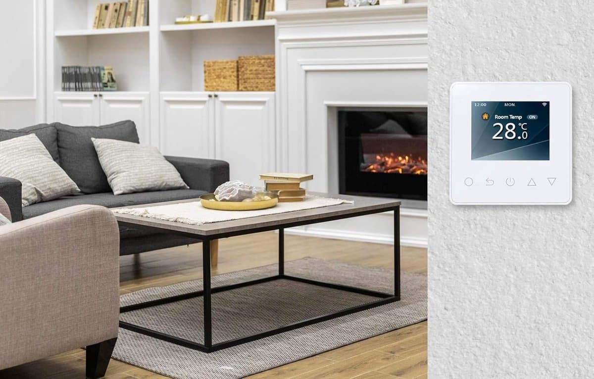 Digitale Thermostaat - Kamerthermostaat Vloerverwarming - Energie Besparen - App Bediening - 16A - Wit — afbeelding 1