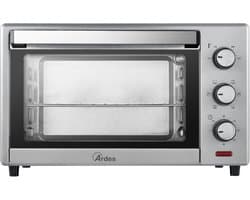 Elektrische Oven - Compacte Keukenoven - Thuis Bakken - 6 Kookfuncties - 25 Liter - Zilver