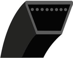 Grasmaaier Riem - V-snaar - Zelfrijdende Grasmaaier - Trapeziumvormige Gladde Riem - 858 mm Buitenlengte - Zwart
