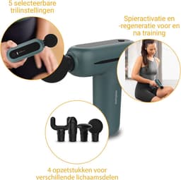 Mini Massagepistool - Spier Stimulator - Spierherstel Bevorderen - Slimme Intensiteitsmodus - 370 gram - Zwart — thumbnail 5