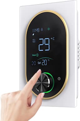Slimme Thermostaat - Programmeerbare Thermostaat - Energie Besparen - Wifi App Bediening - 16A - Zwart — thumbnail 4