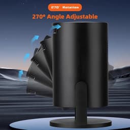 SnelShoppen - Draagbare 1080P Projector met 270° Verstelbaar, WiFi Home Theater voor Buitenfilms, Compatibel met Telefoons, Laptop en TV Stick, 150" S — thumbnail 3