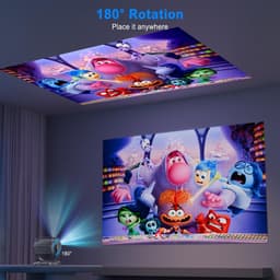 SnelShoppen - Beamer 4K Thuisbioscoop Projector met Elektrische Focus, 180° Draaien, 26.000 Lux, Wifi 6, Bluetooth, Native 1080p, Trapeziumcorrectie v — thumbnail 5