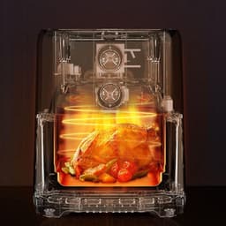 Elektrische Heteluchtoven - Airfryer Frituurpan - Gezond Koken - 360° Luchtcirculatie - 45L - A — thumbnail 2