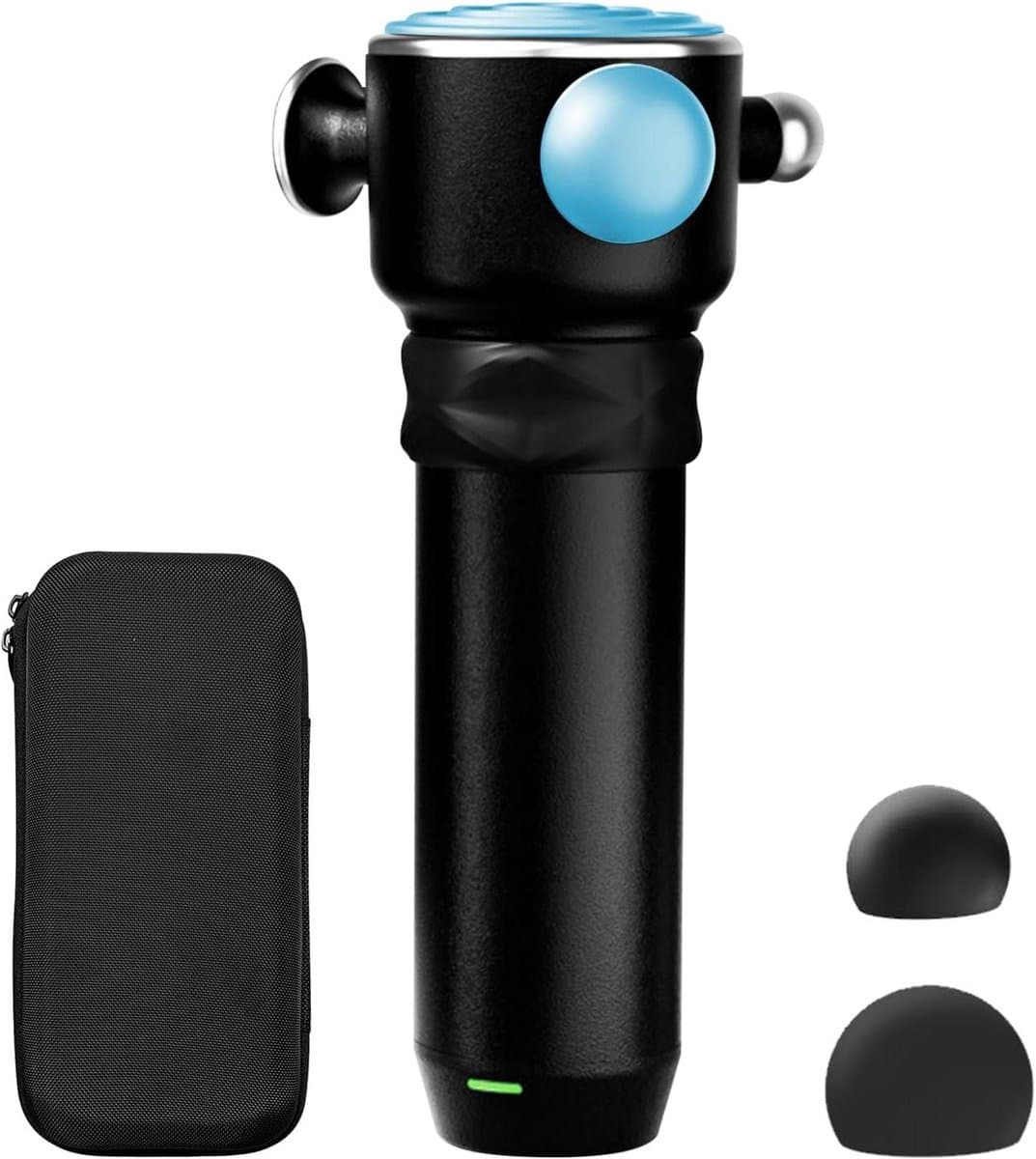 Elektrisch Massagepistool - Spierstimulator Percussie - Spierherstel Bevorderen - 5 Snelheden 3 Koppen - 0.68 kg - Zwart — afbeelding 1