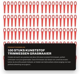 Trimmessen 100 Stuks - Kunststof - Waterdicht - Nauwkeurig Trimmen - Lichtgewicht - Duurzaam en Slijtvast - Maaimes — thumbnail 1