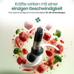 Elektrische Hakmolen - Keukenmachine Mini Chopper - Ingrediënten Fijnmaken - 4 Roestvrijstalen Messen - 500 ml - Zwart — thumbnail 3