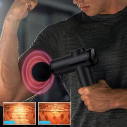 Massagepistool Met 32 ​​snelheidsniveaus LCD-Touchscreen 8 Opzetstukken Oplaadbaar En Draagbaar - 1200 mAh 30W Diepe Weefselpercussie - Voor Spierherstel En Pijnverlichting - Zwart — thumbnail 4