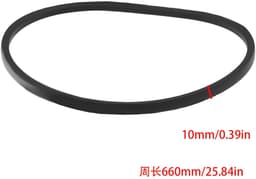Dailygoods - Grasmaaier V-riemaandrijving 10 x 660 mm - Compatibel met Sabo 43-4 EA/43-OHV/43-Vario/43-2 — thumbnail 5