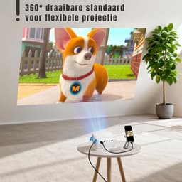 Ploutos® Draagbare Beamer - Mini Projector - Draagbaar & Compact - Wit - 12cm x 10cm x 9cm — thumbnail 5