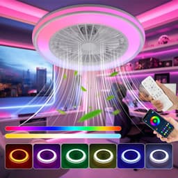 Vhr Plafondventilator met Verlichting - Dimbaar - 6 Snelheden - Afstandsbediening/App Besturing - Slaapkamer en Woonkamer — thumbnail 3