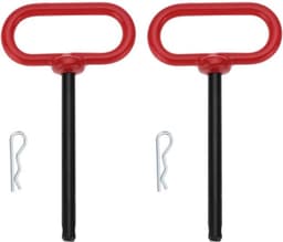 Trekhaakpen 3/8 x 4 Inch - Trekhaak voor Aanhangwagens - Trekhaakpennen voor Grasmaaier - Slijtvast Koolstofstaal - Veiligheidsclip met Sterke Klemkracht — thumbnail 1