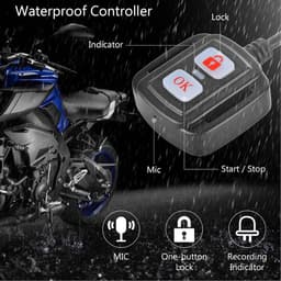 Motorfiets Dashcam - Rijrecorder DVR - Veilige Rit - Dubbele HD-lens - 2 Inch Scherm - Zwart — thumbnail 4