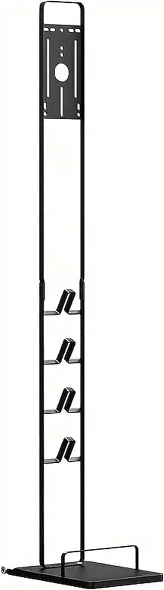 Stofzuiger Opbergstandaard - Stofzuigerhouder Accessoires - Schoonmaak Organiseren - Robuuste Metalen Constructie - 1265 cm Hoog - Zwart — afbeelding 1