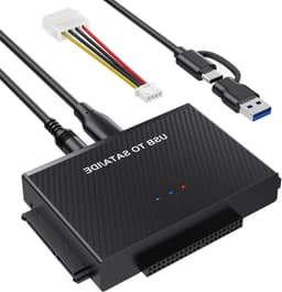 Harde schijfadapter - Converter Kabel - Data Overzetten - Ondersteunt 3 Schijven - Tot 6TB - Zwart — thumbnail 1