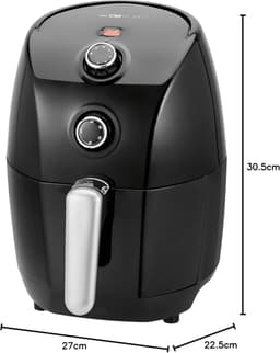 Hete Lucht Friteuse - Airfryer Frituurpan - Vetarm Eten - Instelbare Thermostaat - 1.5 Liter Capaciteit - Zwart — thumbnail 3