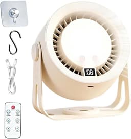 Desktop Ventilator - Bureauventilator Verstelbaar - Persoonlijke Verkoeling - 2-In-1 Oplaadbaar - 16 cm Hoog - Wit — thumbnail 1