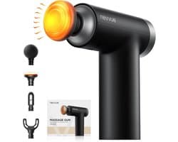 Mini massagepistool - Zwart - Krachtig Massageapparaat met Verwarming - Voor Spierontspanning en Herstel