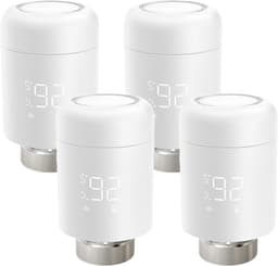 Radiator Actuator - Thermostaat Klep - Verwarming Regelen - App Bediening - 4 Stuks - Wit — thumbnail 1