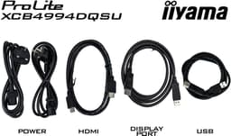 iiyama ProLite XCB4994DQSU-B1 - 49 inch - DQHD - VA - USB-Hub (4x) - verstelbaar - Curved - Speakers — thumbnail 3