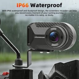 SnelShoppen - Motor-dashcam zonder display, 1080p HD waterdichte frontcamera met wifi-app, loopopname, 110° groothoek voor auto, motor en scooter — thumbnail 2