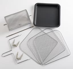 Heteluchtfriteuse XXL - Airfryer Oven - Gezond Koken - Draaibare Mand - 12 liter - Zwart — thumbnail 3
