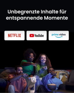 T1 Pro Mini-beamer, Dolby Audio en Turbo Sonic Bass, Smart beamer, Full HD 1080p, met HDR 10, wifi 6 en Bluetooth 5.4, ondersteunt 180° rotatie, autofocus en keystone, draagbare projector voor — thumbnail 3