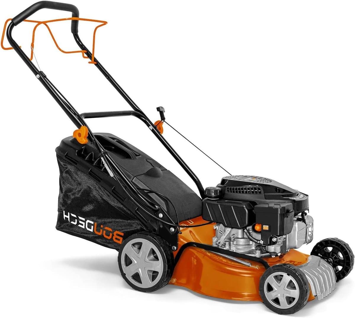 Zelfrijdende Grasmaaier - Benzine Maaier - Gazon Onderhoud - 400mm Snijbreedte - 40L Opvangbak - Grijs — afbeelding 1