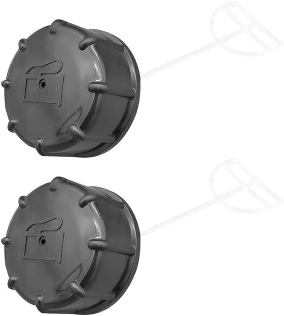 Brandstofdeksel 4-takt - Kunststof - 2-pack - Zwart - Grasmaaieronderdelen - Afmetingen 5 x 3,5 cm - Slijtvast - Tankdeksel — afbeelding 1