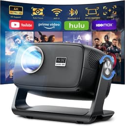 SnelShoppen - 4K Beamer 30000 Lumen, Native 1080p, Android 14.0 Smart Beamer met Automatische Scherpstelling, Trapeziumcorrectie, Wi-Fi 6, Bluetooth 5 — thumbnail 1