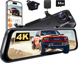Spiegeldashcam - 4K - Geavanceerd rijhulpsysteem - Intelligente spraakbediening - Voor Veilig Rijden — thumbnail 1