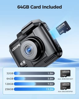 Dashcam Auto Voor en Achter - 4K UHD - GPS - WiFi 6 - Nachtzicht - Parkeerbewaking — thumbnail 3