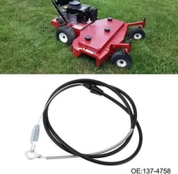 Tractie Controle Kabel 54" - Compatibel met Exmark/Toro - Roestvrij/Stijve Staalkabel - OEM 137-4758 - Voor Maaier - Soepele Installatie - Maaikabel — thumbnail 2