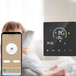 Slimme Thermostaat - Waterverwarmer Controle - Comfort Thuis - App Bediening - AC 90-240V - Zwart — thumbnail 4