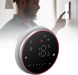 Slimme Thermostaat - Wifi Thermostaat Programmeerbaar - Energie Besparen - Spraakbesturing App - 13 mm dik - Zwart — thumbnail 3