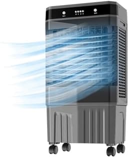 Verdampingsluchtkoeler - Mobiele Airco - Ruimte Koelen - Energiezuinig Ontwerp - 45L - Wit — thumbnail 1