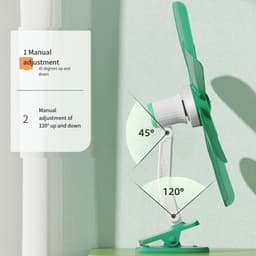 Elektrische Ventilator - Tafelventilator Klemventilator - Ruimte Koelen - 3-in-1 Montage - 142 x 89 cm - Groen — thumbnail 3