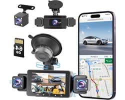 Auto Camera - Rijrecorder - Veilige Ritten - 4K+1080P Resolutie - 3 Inch Scherm - Zwart