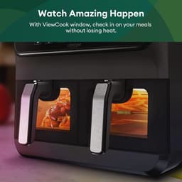 Luchtfriteuse 8 Liter met Dubbele Mand en LED Touchscreen - 2400W, 8 Programma's, Energiebesparend — thumbnail 2
