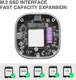 4smarts SSD Externe Behuizing geschikt voor M.2 2230 SSD - USB-C 3.2 Gen 2, 10 Gbps - Compatibel met MagSafe - Standaard - SSD Hoes voor o.a. MacBook, iPad Pro en Android - Grijs — thumbnail 7