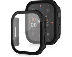 Watch case screenprotector - hoesje - gehard glas - geschikt voor Apple Series 4 / 5 / 6 / SE / SE 2 met case size 44 mm - zwart