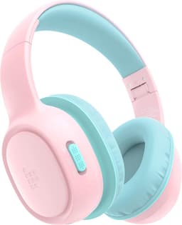 StayPowered Kinder Hoofdtelefoon - Bluetooth - Veilig Geluid en Comfort voor Kinderen - Volumebegrenzing 85/93 dB - Opvouwbaar en Verstelbaar - Compatibel met Tablets en Smartphones - Zacht Eiwitleer - Roze - Levering Sneller dan Aangegeven! — thumbnail 1