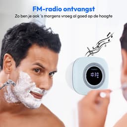 MEDION S66884 Douche radio met Bluetooth (badkamerradio, FM radio, zuignap, LED display, IPX6 waterproof, geïntegreerde oplaadbare batterij, MD43884) blauw — thumbnail 5